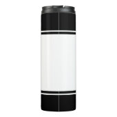 Monogrammed Girly Modern Trendy Script Black White Thermosbeker (Achterkant)
