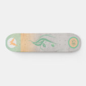 Monogrammed Girly Skateboard met Butterfly (Horizontaal)