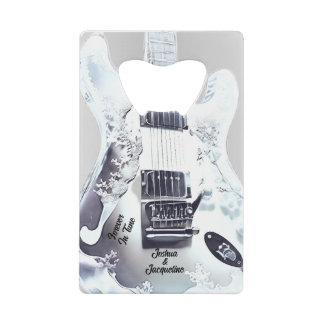 Monogrammed gitaar flesopener kredietkaart flessenopener