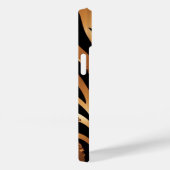 Monogrammed Gold Agaat Tijger Luipaard Glitter Case-Mate iPhone Case (Achterkant / Rechts)