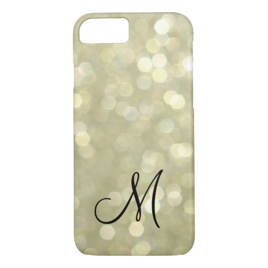 Monogrammed Gold iPhone 7 Coque (Dos)