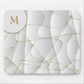 Monogrammed Gold Lines Muismat (Voorkant)