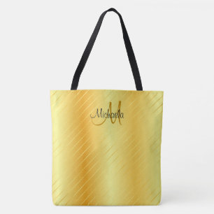 Monogrammed Gold look elegant Moderne Sjabloon Draagtas