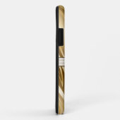 Monogrammed Gold Zebra Print Pattern Case-Mate iPhone Case (Achterkant/rechts)