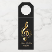 Monogrammed Golden Clef Flessenhanger (Voorkant)
