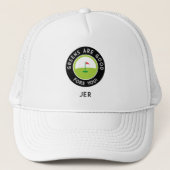 Monogrammed Golf Funny Golfer Greens Saying Custom Trucker Pet (Voorkant)
