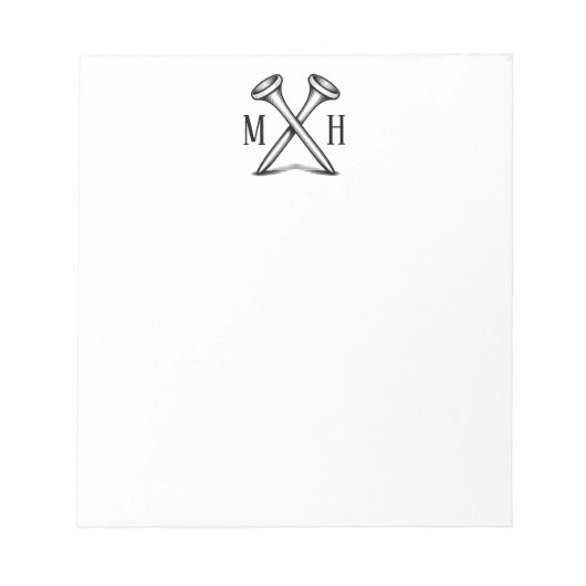 Monogrammed Golf Notitieblok (Voorkant)