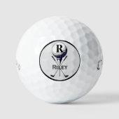 Monogrammed Golf T-shirt Golf Balls Golfballen (Voorkant)
