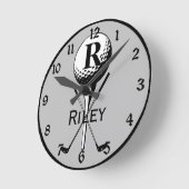 Monogrammed Golf-T-shirt Ronde Klok (Hoek)