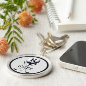 Monogrammed Golf T-shirt Sleutelhanger (Zijkant)