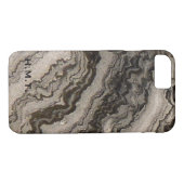 Monogrammed Granite Swirls iPhone 7 Coque (Dos (Horizontal))