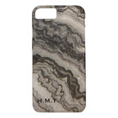 Monogrammed Granite Swirls iPhone 7 Coque (Dos)