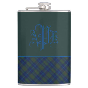 Monogrammed Green, Blue & Aqua Pset Heupfles