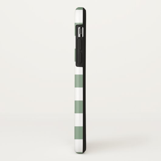 Monogrammed Green White Buffalo Check Pattern Case-Mate iPhone Case (Achterkant/links)