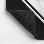 Monogrammed Grijs & Wit Marmeren Steen Muismat (Hoek)