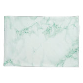 Monogrammed groene marmer kussensloop (Achterkant)