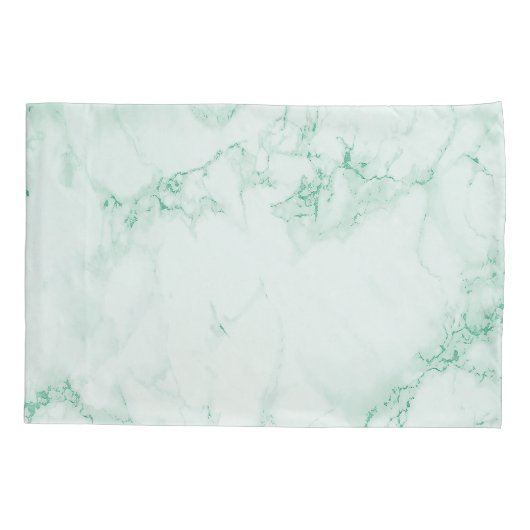 Monogrammed groene marmer kussensloop (Achterkant)