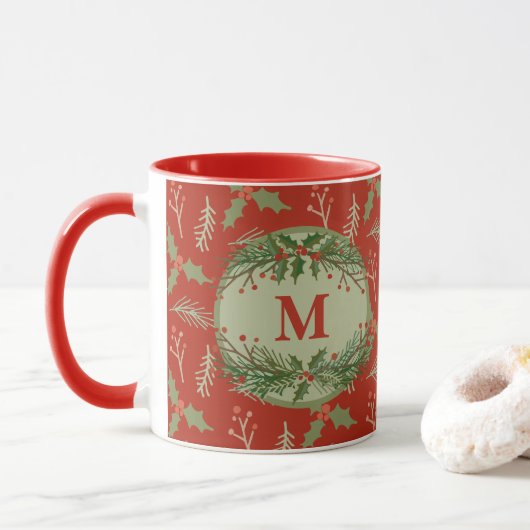Monogrammed Holiday Mok (Met donut)