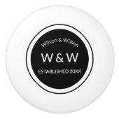 Monogrammed Home Label Ceramic Knob Keramische Knop (Voorkant)