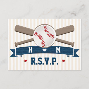 MONOGRAMMED HONKBAL BRUILOFT RESPONS KAARTEN RSVP KAARTJE