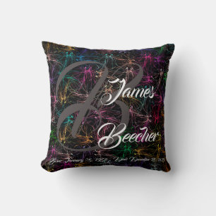 Monogrammed-hoofdkussen voor de dood in het gezin kussen