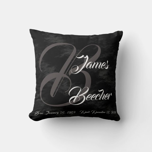 Monogrammed-hoofdkussen voor de dood in het gezin kussen (Voorkant)