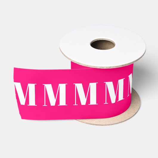 Monogrammed hot pink fuchsia custom initial number lint (Spoel)