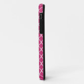 Monogrammed Hot Pink Moroccan Lattice Pattern Case-Mate iPhone Case (Achterkant/links)