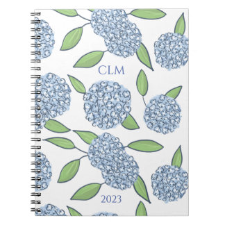 Monogrammed Hydrangea Let op Notitieboek