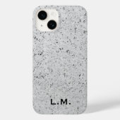 Monogrammed Illustrated Concrete iPhone Case (Achterkant)