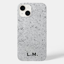 Monogrammed Illustrated Concrete iPhone Case