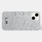 Monogrammed Illustrated Concrete iPhone Case (Achterkant (horizontaal))