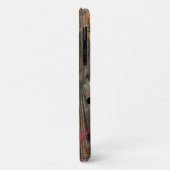 Monogrammed Industrial Rustic Wood Pattern Case-Mate iPhone Case (Achterkant/links)