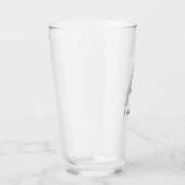 Monogrammed Initiaal Name Simple Modern Pint Glas (Rechts)