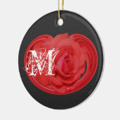 Monogrammed Initialen Roos Floral Ornament (Links)