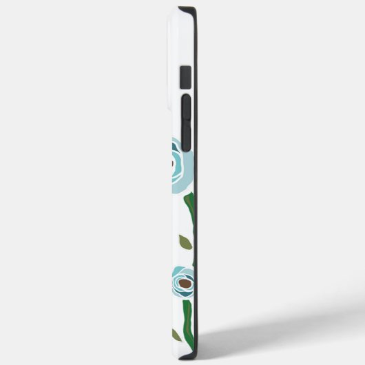 Monogrammed iPhone 14 Pro Max coque floral (Verso / Gauche)