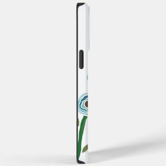 Monogrammed iPhone 14 Pro Max coque floral (Verso / Droite)