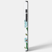 Monogrammed iPhone 14 Pro Max hoesje bloemen (Achterkant / Links)