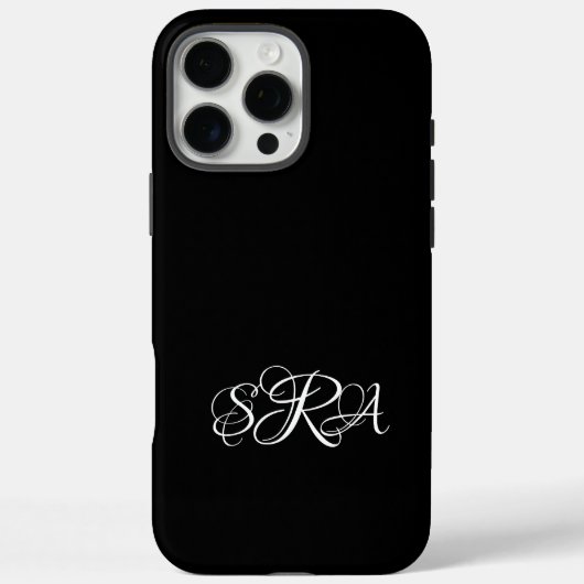 Monogrammed iPhone 16 Pro Max Coque (Verso)