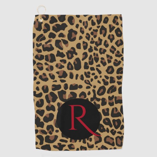 Monogrammed Jaguar Pattern Golfhanddoek (Voorkant)