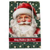 Monogrammed Kerstcadeau Tas Kerstman Medium Cadeauzakje (Voorkant)