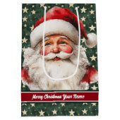 Monogrammed Kerstcadeau Tas Kerstman Medium Cadeauzakje (Achterkant)