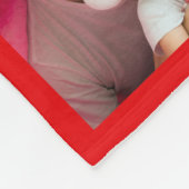 Monogrammed kerstfamilie foto collage fleece deken (Hoek)