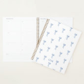 Monogrammed kleine boog blauwe planner (Display)
