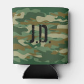 Monogrammed koelbox met legercamouflage ontwerp blikjeskoeler (Achterkant)