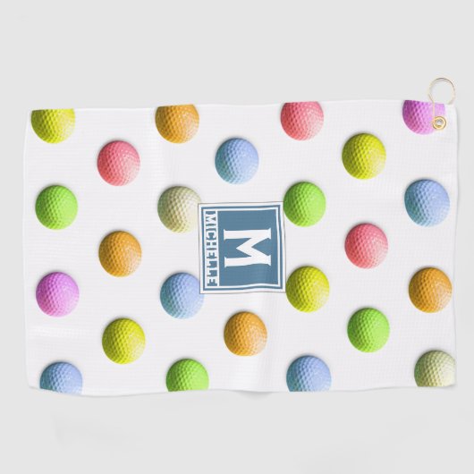 Monogrammed Ladies Golf Cadeaux Golf Serviette (Horizontal)