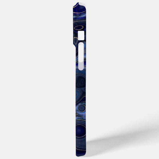 Monogrammed Lapis Lazuli Case-Mate iPhone Case (Achterkant / Links)