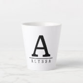 Monogrammed latte mok met het initiaal van de doua (Voorkant)