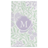 Monogrammed Lavender Mint Floral Damask Pattern Klein Cadeauzakje (Voorkant)
