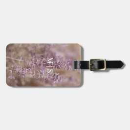 Monogrammed Lavender Montana Wildflowers Bagagelabel